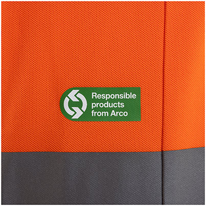 Arco Responsible Men’s Orange Hi-Vis Polo Shirt