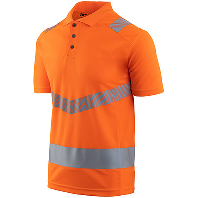 Arco Responsible Men’s Orange Hi-Vis Polo Shirt