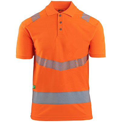 Arco Responsible Men’s Orange Hi-Vis Polo Shirt