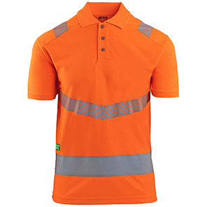 Arco Responsible Men’s Orange Hi-Vis Polo Shirt