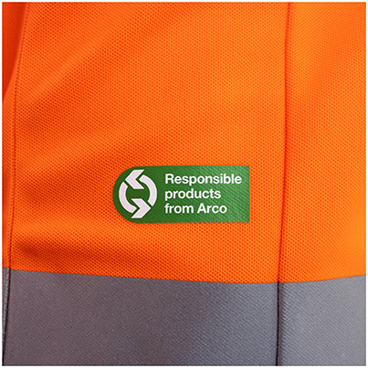 Arco Responsible Men’s Orange Long-Sleeve Hi-Vis Polo Shirt
