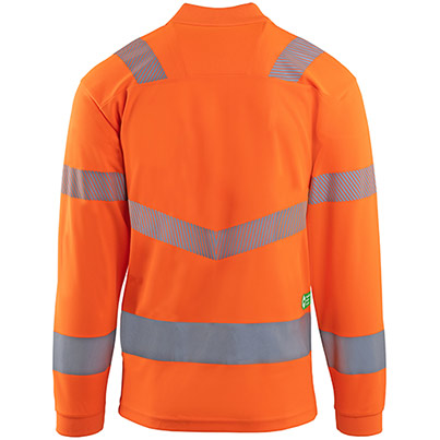Arco Responsible Men’s Orange Long-Sleeve Hi-Vis Polo Shirt