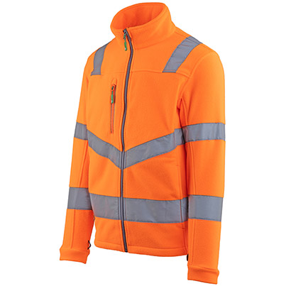 Arco Responsible Men’s Orange Hi-Vis Fleece Jacket