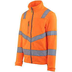 Arco Responsible Men’s Orange Hi-Vis Fleece Jacket