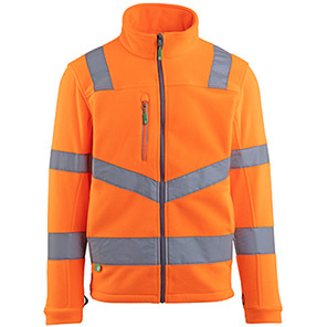 Arco Responsible Men’s Orange Hi-Vis Fleece Jacket 5XL