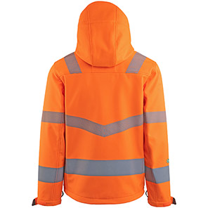 Arco Responsible Men’s Orange Hi-Vis Softshell Jacket