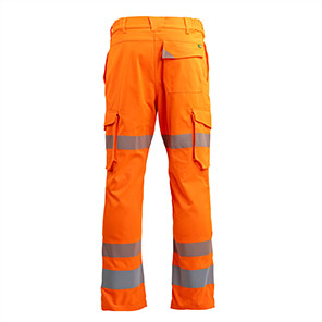 Arco Responsible Men’s Orange Hi-Vis Cargo Trousers with Kneepad Pockets