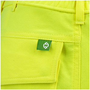 Arco Responsible Men’s Yellow Hi-Vis Cargo Trousers with Kneepad Pockets