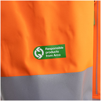 Arco Responsible Men’s Orange Waterproof Hi-Vis Coat