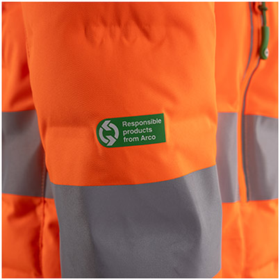 Arco Responsible Orange Hi-Vis Puffer Jacket