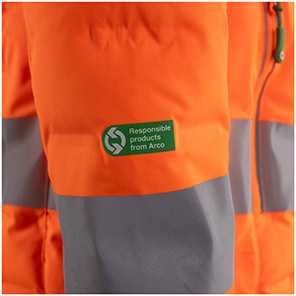 Arco Responsible Orange Hi-Vis Puffer Jacket