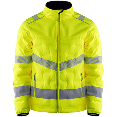 Arco Responsible Yellow Hi-Vis Puffer Jacket