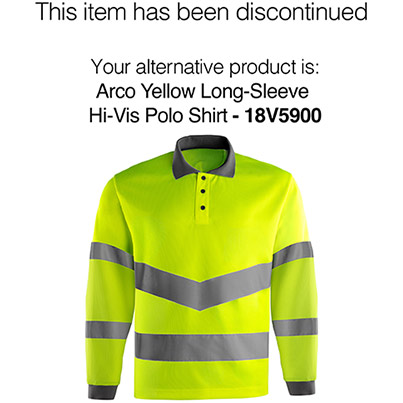 Arco Essentials Men’s Yellow Long-Sleeve Hi-Vis Polo Shirt