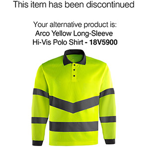 Arco Essentials Men’s Yellow Long-Sleeve Hi-Vis Polo Shirt 4XL