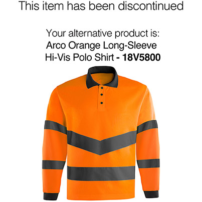 Arco Essentials Men’s Orange Long-Sleeve Hi-Vis Polo Shirt