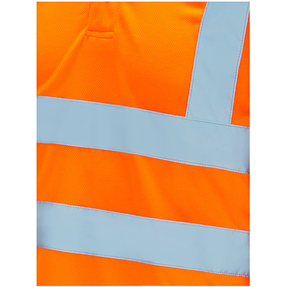 Arco Essentials Men’s Orange Long-Sleeve Hi-Vis Polo Shirt