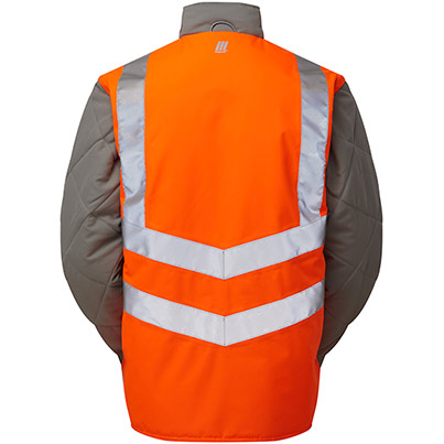 PULSAR PROTECT PR498 Orange Interactive Reversible Hi-Vis Body Warmer