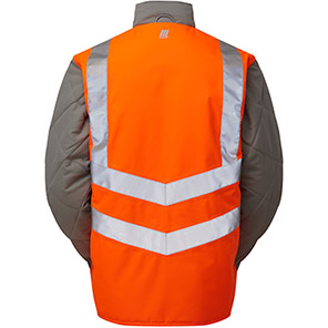 PULSAR PROTECT PR498 Orange Interactive Reversible Hi-Vis Body Warmer