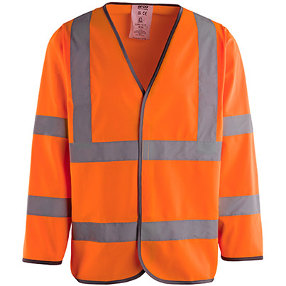 Arco Orange Long-Sleeve Hi-Vis Vest
