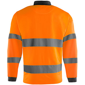 Arco Orange Long-Sleeve Hi-Vis Polo Shirt