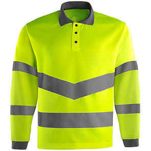 Arco Yellow Long-Sleeve Hi-Vis Polo Shirt