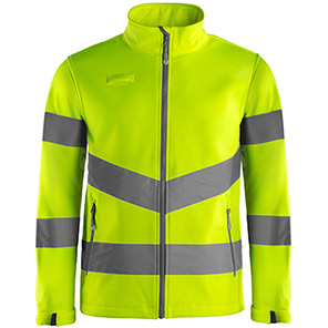 Arco Yellow Hi-Vis Softshell Jacket
