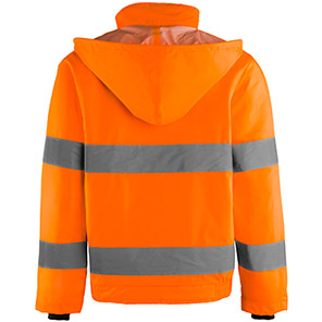 Arco Orange Waterproof Hi-Vis Bomber Jacket