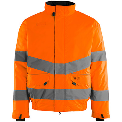Arco Orange Waterproof Hi-Vis Bomber Jacket