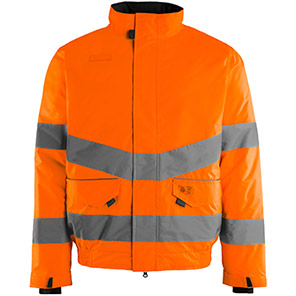 Arco Orange Waterproof Hi-Vis Bomber Jacket