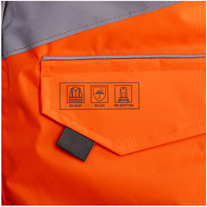 Arco Orange/Navy Waterproof Hi-Vis Coat