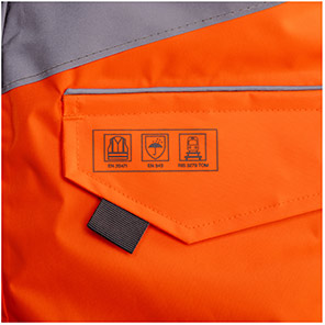 Arco Orange/Navy Waterproof Hi-Vis Coat