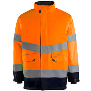 Arco Orange/Navy Waterproof Hi-Vis Coat