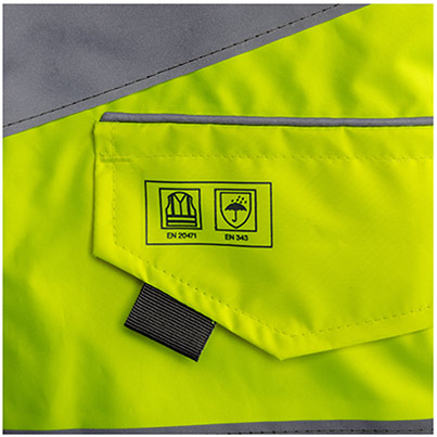 Arco Yellow/Navy Waterproof Hi-Vis Coat