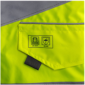 Arco Yellow/Navy Waterproof Hi-Vis Coat