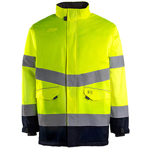 Arco Yellow/Navy Waterproof Hi-Vis Coat