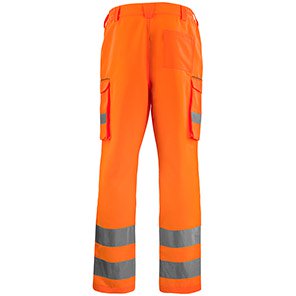 Arco Men’s Orange Hi-Vis Cargo Trousers with Kneepad Pockets