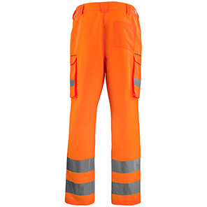 Arco Men’s Orange Hi-Vis Cargo Trousers with Kneepad Pockets
