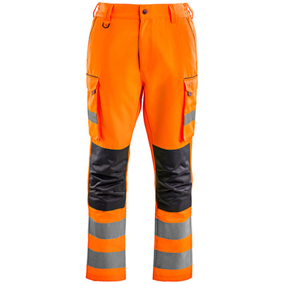 Arco Men’s Orange Hi-Vis Cargo Trousers with Kneepad Pockets