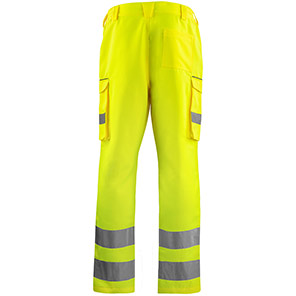 Arco Men’s Yellow Hi-Vis Cargo Trousers with Kneepad Pockets