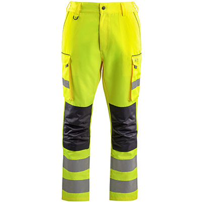 Arco Men’s Yellow Hi-Vis Cargo Trousers with Kneepad Pockets