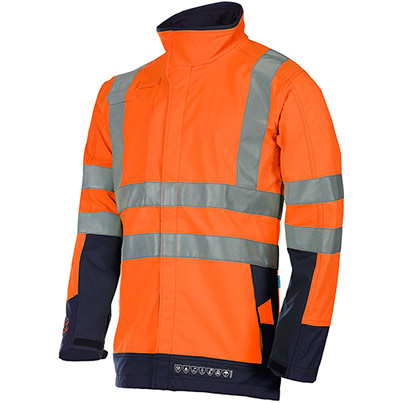 Sioen Playford Orange/Navy Hi-Vis Arc-Flash Softshell Jacket
