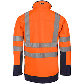 Sioen Playford Orange/Navy Hi-Vis Arc-Flash Softshell Jacket