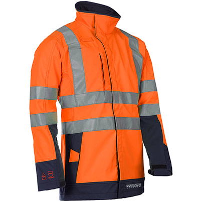 Sioen Playford Orange/Navy Hi-Vis Arc-Flash Softshell Jacket