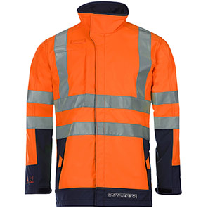 Sioen Playford Orange/Navy Hi-Vis Arc-Flash Softshell Jacket