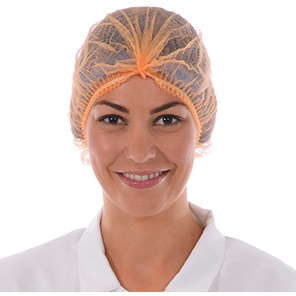 Lion 14026 Orange Pleated-Style Mob Caps (Box of 1000)