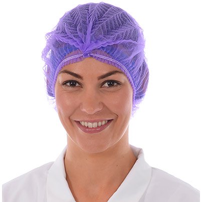 Lion 14026 Purple Pleated-Style Mob Caps (Box of 1000)