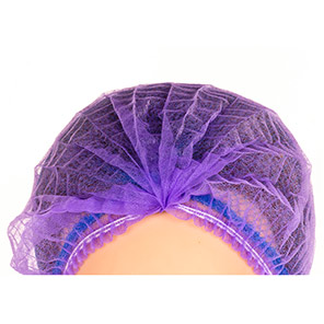 Lion 14026 Purple Pleated-Style Mob Caps (Box of 1000)