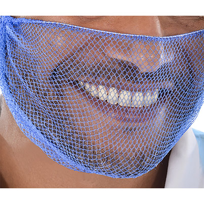 Lion Haircare Blue Extra-Close Mesh Beard Snood (Pack of 100)
