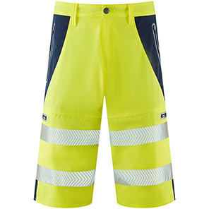 Leo Workwear Kingsley Yellow/Navy Hi-Vis Shorts 6XL