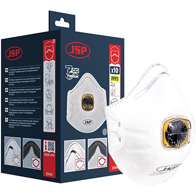 JSP Spirotek Typhoon FFP2 Valved Moulded Mask (Box of 10)